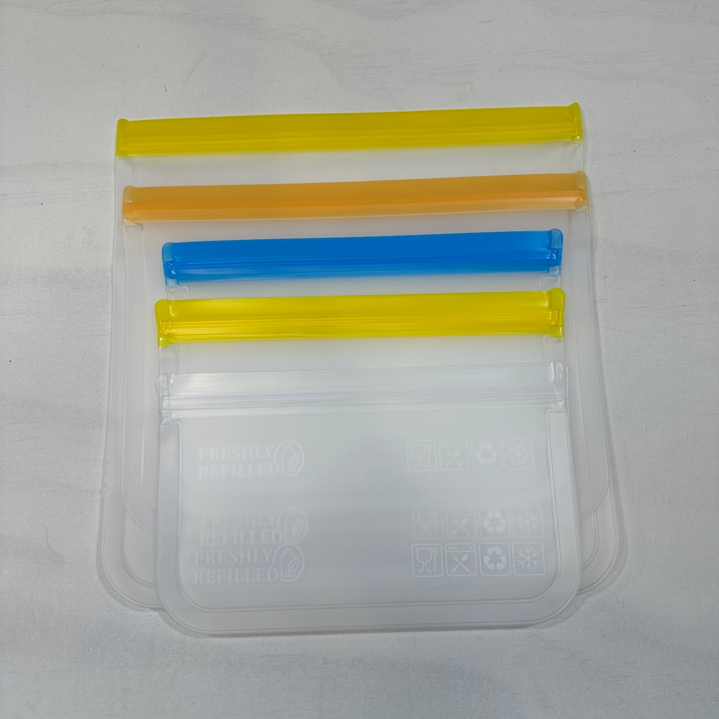 Reusable Silicone Zip Bags – Set of 5
