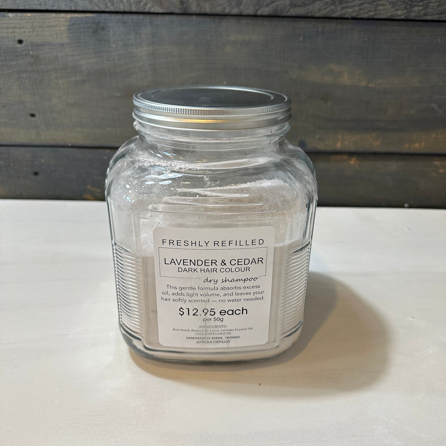 Dry Shampoo – Lavender & Cedar (Dark Hair) 50g