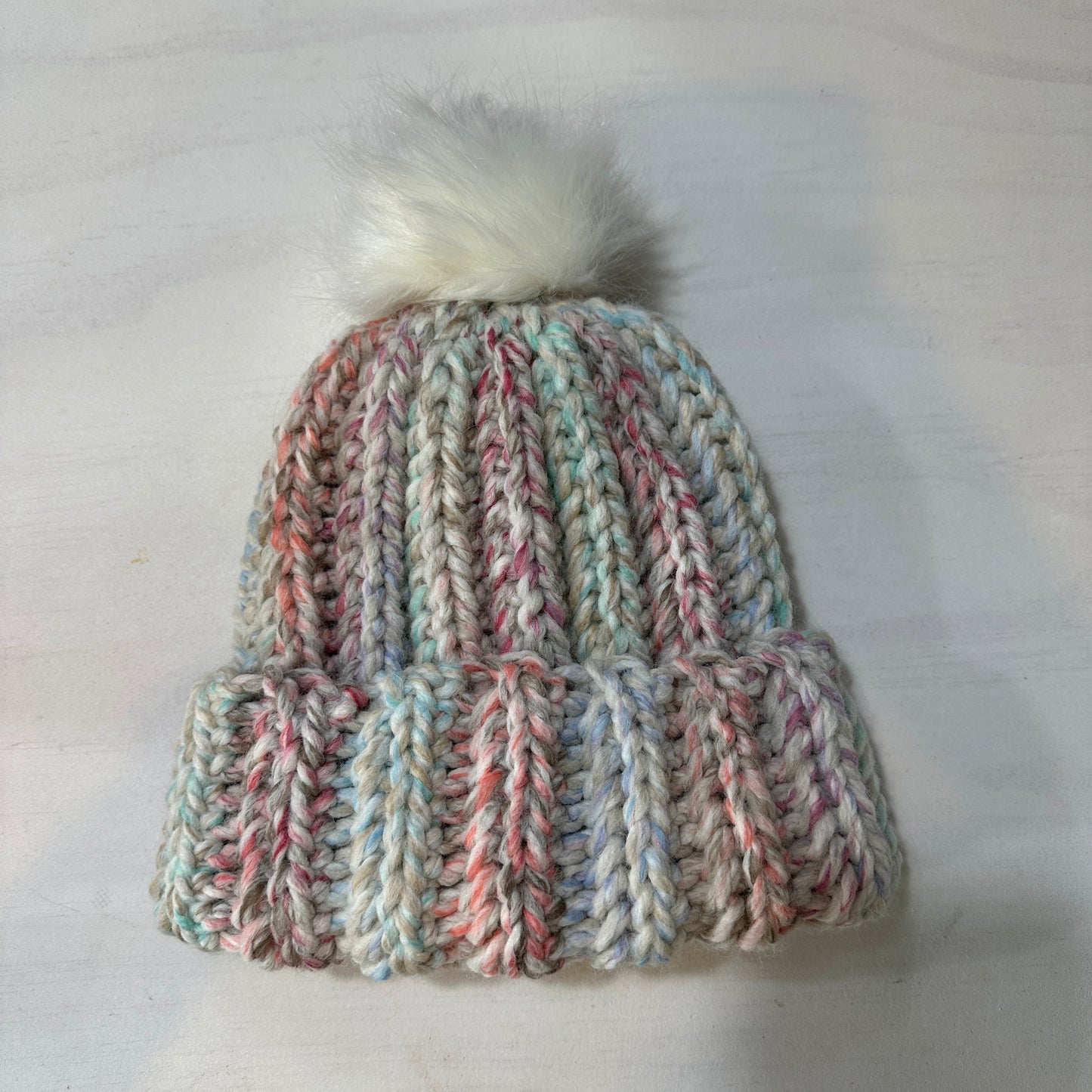 Winter Carnival Ribbed Pom Beanie — Adult Size
