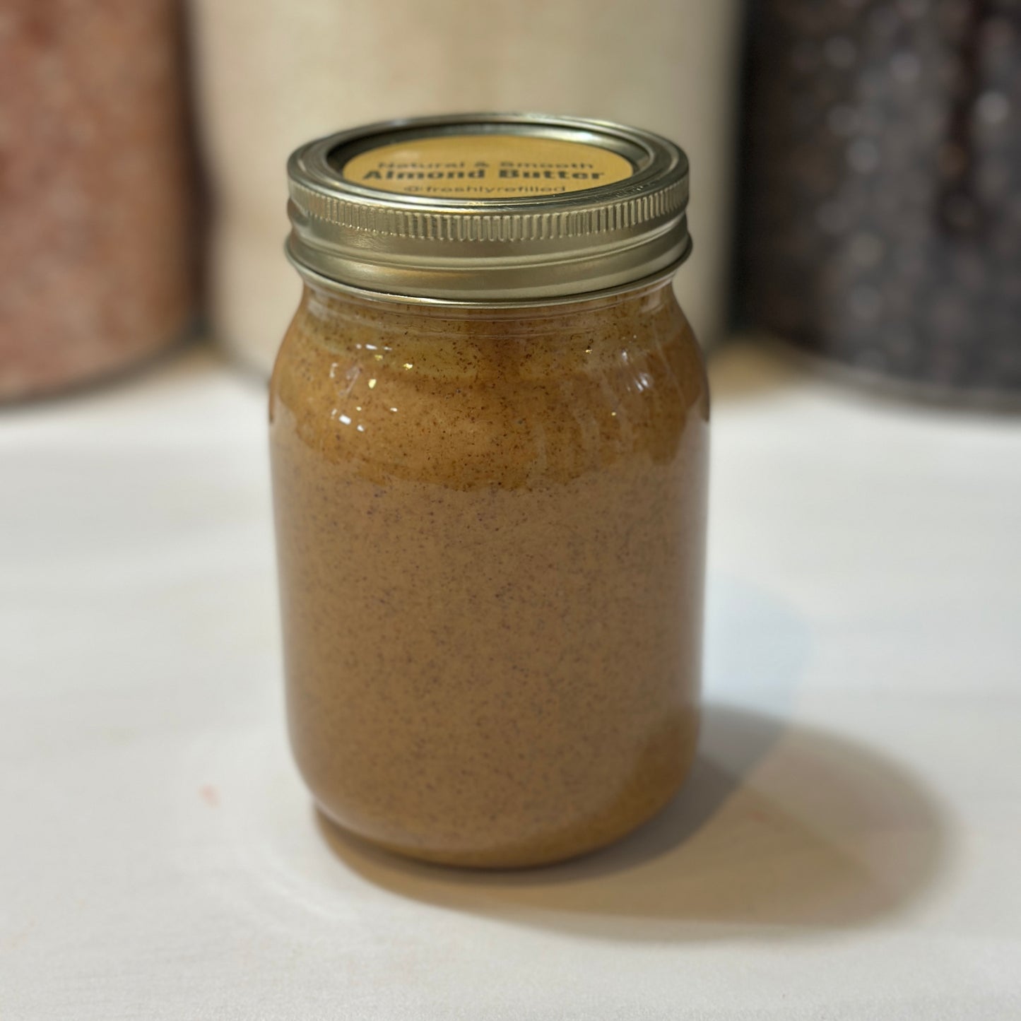 Natural Smooth Almond Butter — 475ml Mason Jar