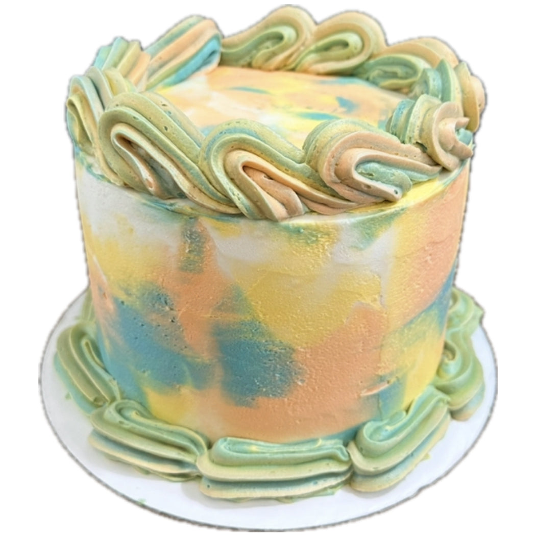 Chocolate Party Cake with Watercolour Frosting
