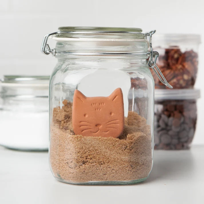 CALVIN CAT TERRACOTTA SUGAR SAVER