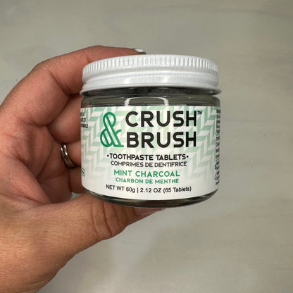 Nelson Naturals - Crush & Brush – Charcoal Mint Toothpaste Tablets (60g)