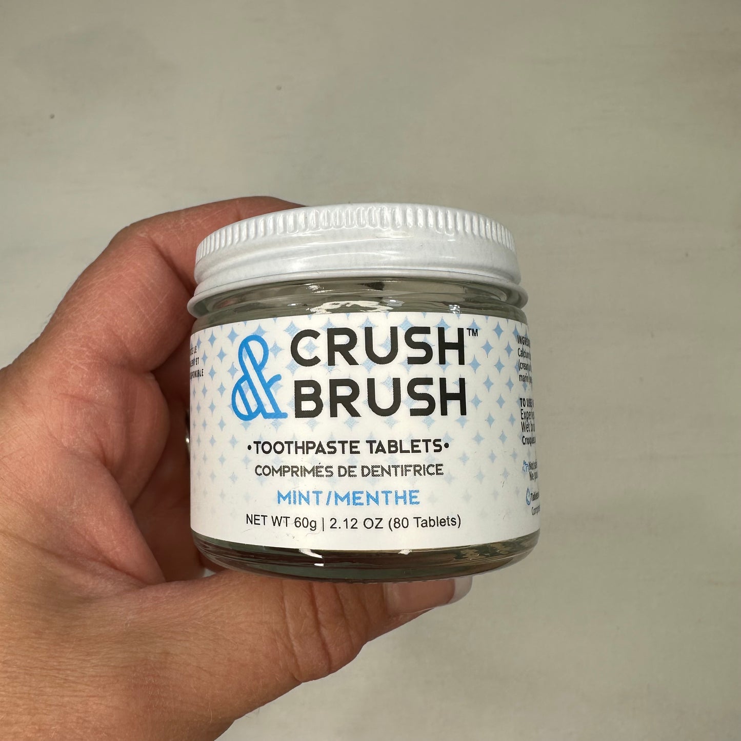 Nelson Naturals - Crush & Brush – Mint Toothpaste Tablets (60g)