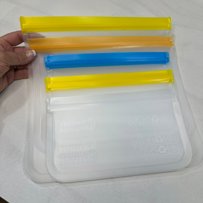 Reusable Silicone Zip Bags – Set of 5