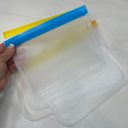 Reusable Silicone Zip Bags – Set of 5