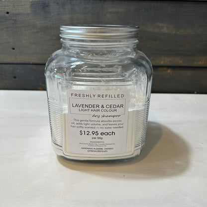 Dry Shampoo – Lavender & Cedar (Light Hair) 50g