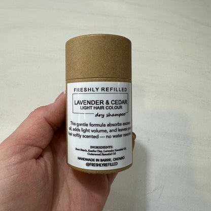 Dry Shampoo – Lavender & Cedar (Light Hair) 50g