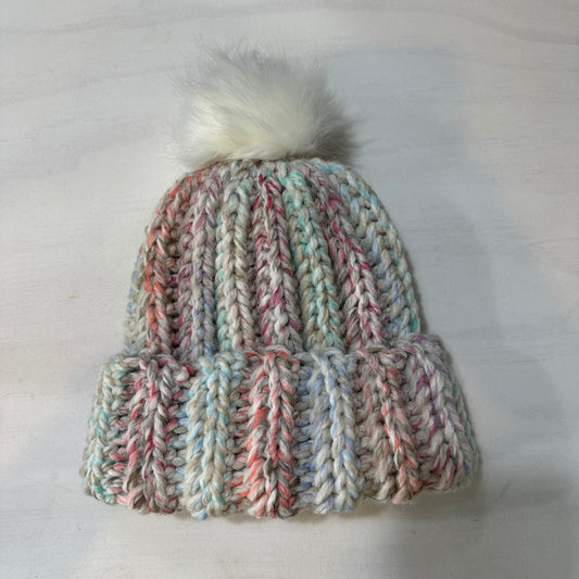 Winter Carnival Ribbed Pom Beanie — Adult Size