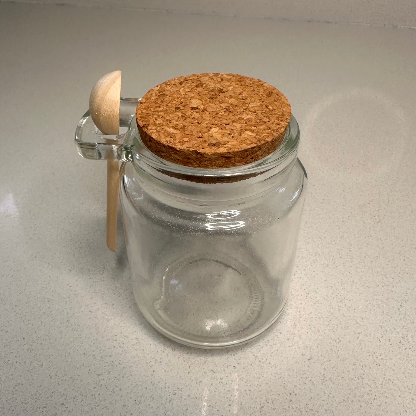 250ml Glass Jar with Cork Lid & Bamboo Spoon