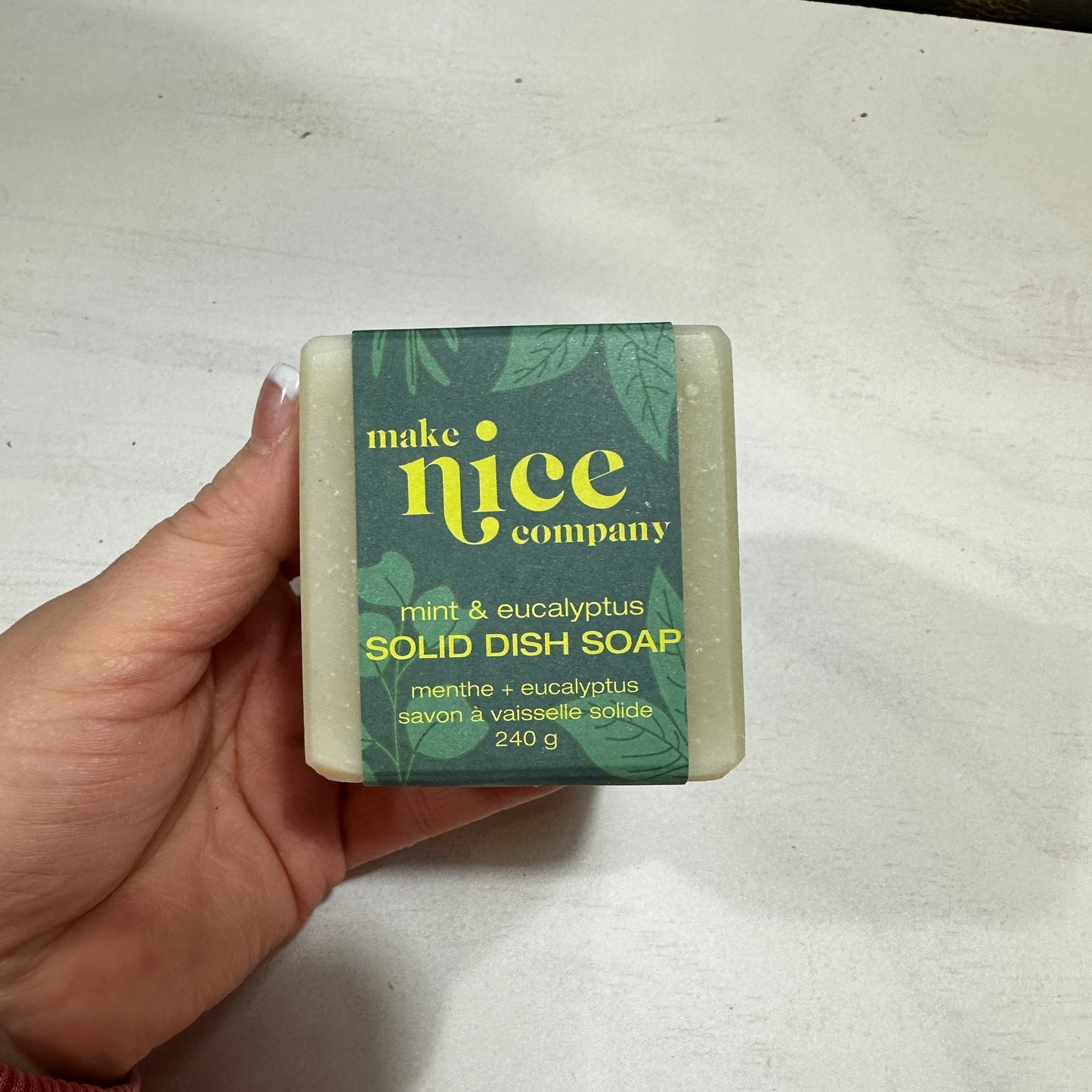 MAKE NICE COMPANY – MINT + EUCALYPTUS SOLID DISH SOAP