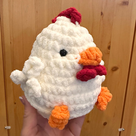 Hand-Crocheted Chicken Plushie