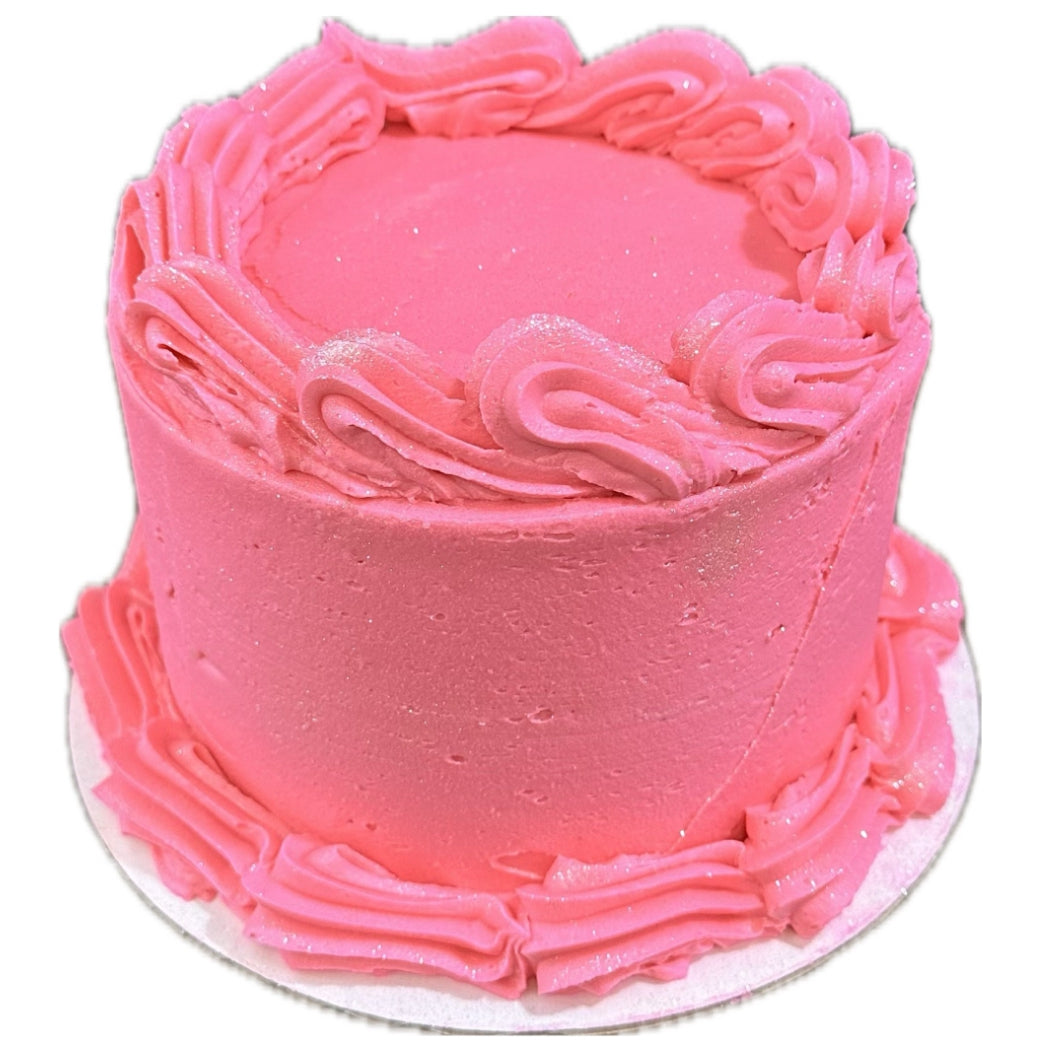 Chocolate Party Cake with Pink Glitter Dust