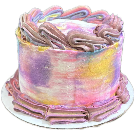 Vanilla Party Cake with Watercolour Frosting