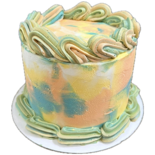 Chocolate Party Cake with Watercolour Frosting